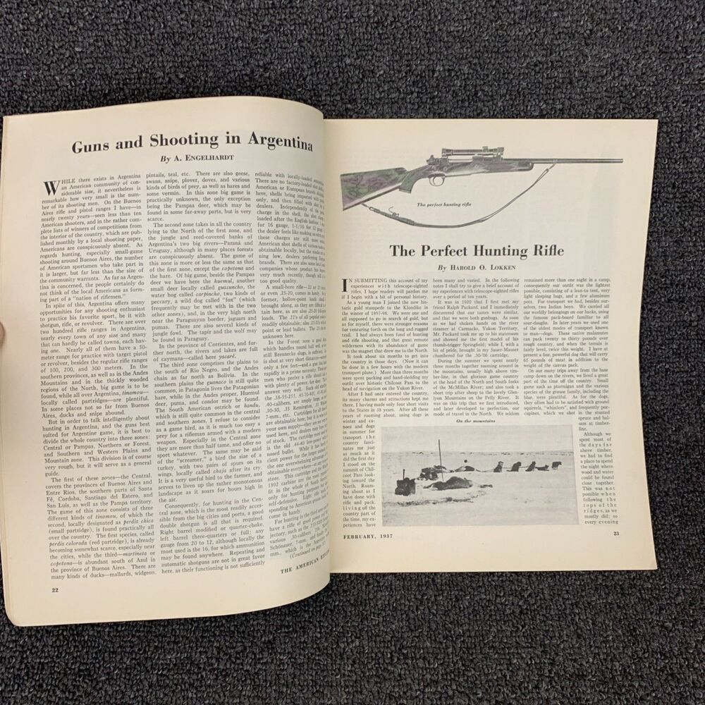 Vintage The American Rifleman Magazine February 1937 Sporting Hunting Firearms - Picture 7 of 8